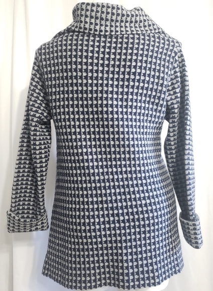 A. IDA houndstooth sweater wrap cardigan - Picture 4 of 8